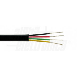 CAVO TEL 4 POLI PIATTO BLACK STAND.ITAL